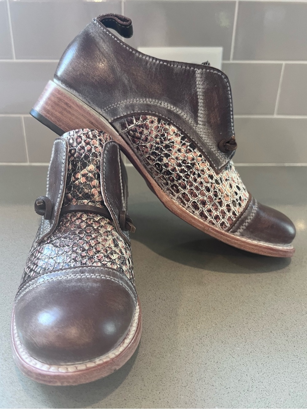Freebird Steve Madden Leather Mabel Multi Oxford Sz 8